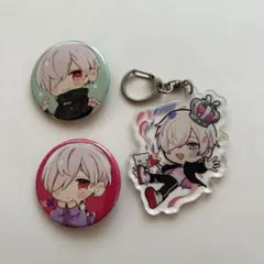 窓付き@　バッジ2個とアクリルキーホルダーのセット