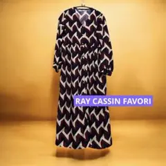 RAY CASSIN FAVORI ジグザグパターン長袖シャツワンピースのサムネイル