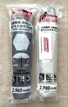♥フォロー割可♥ Coleman 折りたたみ傘 灰色 レインパーカー
