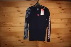 XL紺アンダーアーマーヒートギアコンプレッション長袖インナーシャツ1381355