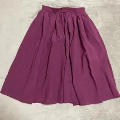 【ロペピクニック】フレアスカート 38 パープル　一部ゴム★