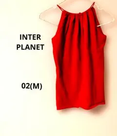 INTERPLANET レッドホルターネック ノースリーブ バックオープンのサムネイル
