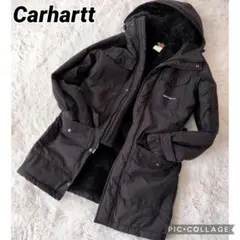 【美品・希少】Carhartt 裏ボア モッズコート 黒 M レディース
