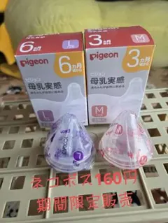 Pigeon 母乳実感 乳首 L M 各1個ずつセット