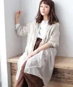 studio CLIP　シャツワンピース　グレージュ　Mサイズ