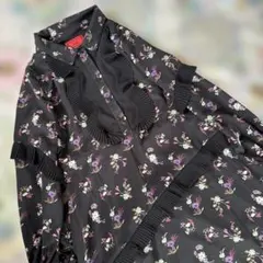 somari imagination 花柄　フリル　ワンピース　秋冬　ソマリ