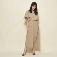 未使用タグ付》クードシャンス 洗える ノーカラー パンツ スーツ