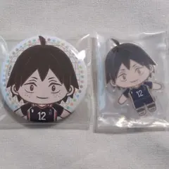 ハイキュー!!　セガラッキーくじ　クリアスタンド　缶バッジ　山口忠