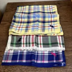 ポロラルフローレン　コットンハンカチ　3枚セット