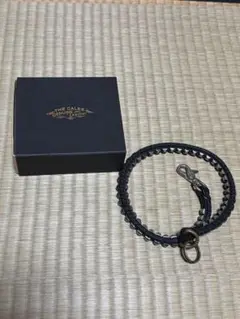 CALEE 黒 レザー ウォレットチェーン CALEE(キャリー) / ウォレットチェーン/レザー/BLK/メンズ