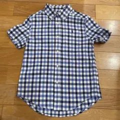 ラルフローレン チェック　半袖　シャツ　ボタンダウン　サイズ7 130