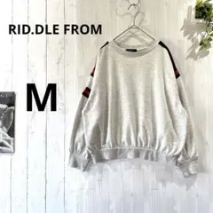リドルフロム RID.DLE FROM 袖ライン スウェット トレーナー Mのサムネイル