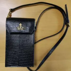 Vivienne Westwood　リザード型押しレザー　スマホショルダー　美品のサムネイル