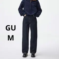ネイビー ストレートデニム　GU
