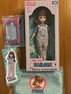 リカちゃんくじ × セーラーズ 03 リカちゃんオーバーオールスタイル　ポーチ他