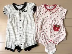 ロンパース　70〜80㎝　夏服　半袖　いちご