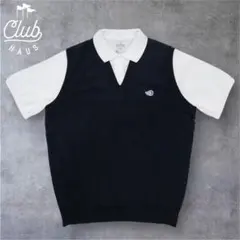 美品 CLUBHAUS クラブハウス フェイクレイヤード ニット ベスト 4