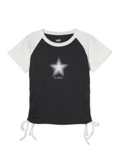 X-girl エックスガール　ドットスターラグラン半袖Tシャツ　Sサイズ