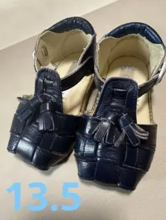 ファミリア　ネイビー　サンダル　13.5