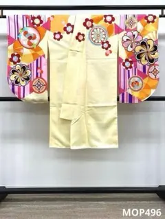 二尺袖 ポリエステル着物 金彩 紋意匠 桜 袴用 MOP587 - メルカリ