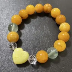 最終値下げ‼️大粒ハート型などジャスパー天然石ブレスレット
