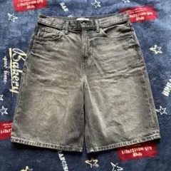 GAP BAGGY SHORT デニムパンツ ブラック 30のサムネイル