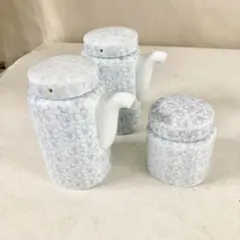 ★陶器製調味料入れ3点セット 峯山 醤油差し