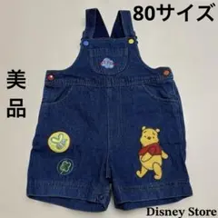 【✨️激レア✨️】⭐️Disney Pooh⭐️ くまのプーさん オーバーオール Gap、ベビー新作「くまのプーさん」。デニムオーバーオール/コットン総