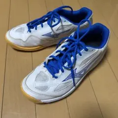 미즈노 배드민턴화 화이트/블루 25.5cm