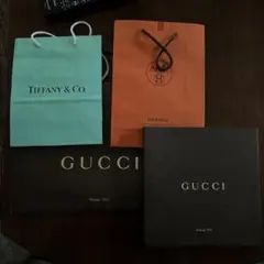 GUCCI紙袋+箱.Tiffany & Co.・Hermès 紙袋