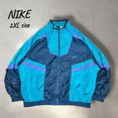 激レア90s NIKE ナイキ ナイロンジャケット マルチカラー オーバーサイズ
