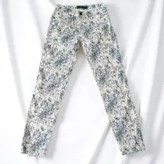【美品】MAX&Co. 花柄スキニーパンツ 36(S) ストレッチ
