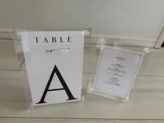 テーブルナンバー・ドリンクメニュー表