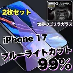 お得な2枚【iPhone17】新機種iPhoneブルーライト99%カットフィルム