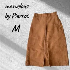 マーベラスバイピエロ スリット入り タイトスカート カジュアル 秋冬 茶 M