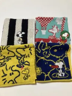 【新品】スヌーピー ウッドストック　ハンドタオル 4枚セット　まとめ売り