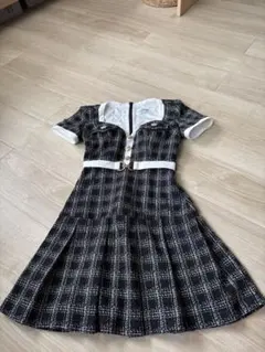 キャバドレス　黒ツイード　Jewels