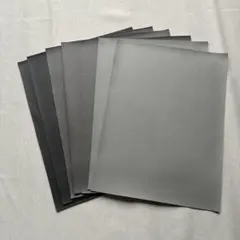 ハギレ(フェイクレザー ・合皮)30×40グレー3種類7枚@110