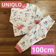 ユニクロ KIDEA 長袖パジャマ 100cm ディズニープリンセス