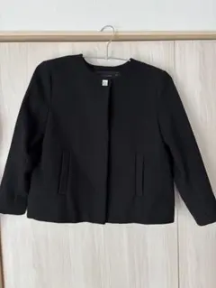 ZARA BASIC ノーカラージャケット ブラック