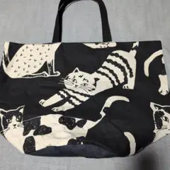 〇超ドでか〇etino エチノ猫柄バケツ型エコバッグ