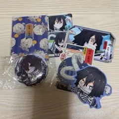 鬼滅の刃 ダイカットステッカー 缶バッジ 伊黒小芭内