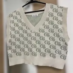 再値下げ‼️INGNI Vネックニットベスト 淡いベージュ系 美品