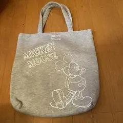 ディズニー ミッキーマウス トートバッグ グレー