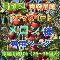 メロン様専用ページ 農家直送青森県産 シナノスイート家庭用約10k