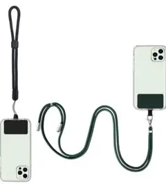 スマホストラップ ネックストラップ 携帯ストラップ ２本セット グリーン 緑