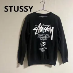 STUSSY WORLD TOUR ワールドツアースウェットトレーナー ブラック