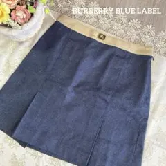 BURBERRY BLUE LABEL　デニム　バックルチャーム　スカート38のサムネイル