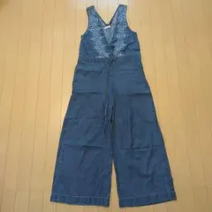 アーバンリサーチ　サニーレーベル　クロス刺繍デニムサロペット