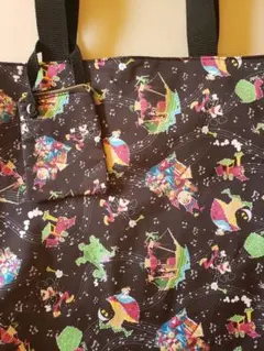 ミッキー柄中型トートバッグ（ポーチ付き）